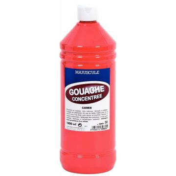 Flacon 1L de gouache concentrée MAJUSCULE, coloris carmin