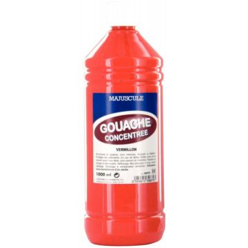Flacon 1L de gouache concentrée MAJUSCULE, coloris vermillon