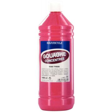 Flacon 1L de gouache concentrée MAJUSCULE, coloris rose tyrien