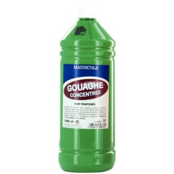 Flacon 1L de gouache concentrée MAJUSCULE, coloris vert printemps