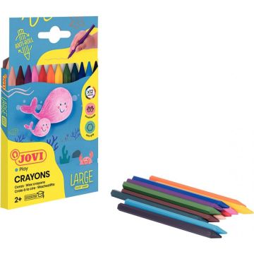 Pochette de 12 craies plastique assorties