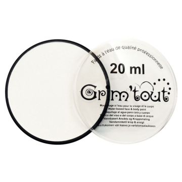 Galet de 20 ml de maquillage aquarellable GRIM'TOUT coloris blanc