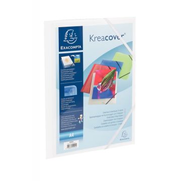 Chemise 3 rabats à élastiques personnalisable KREAKOVER en polypropylène blanc