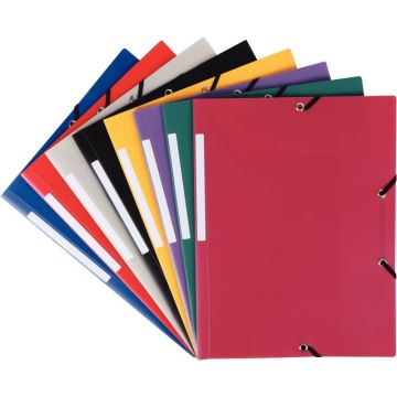 Chemise 3 rabats à élastiques en polypropylène opaque 4/10ème, vert