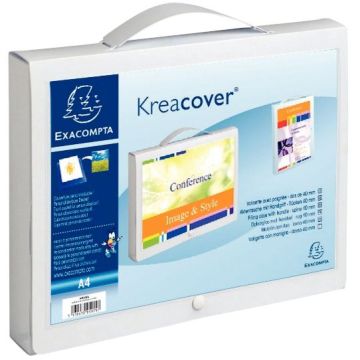 Valisette personnalisable en polypropylène, dos 4 cm, blanc