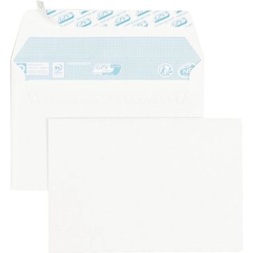 Paquet de 100 enveloppes blanches 114x162mm 80g bande siliconée