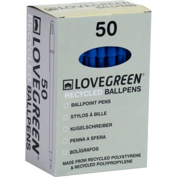Boîte de 50 stylos Lovegreen bleu