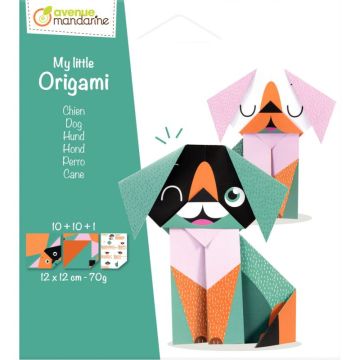 Pochette de 20 feuilles origami little chien