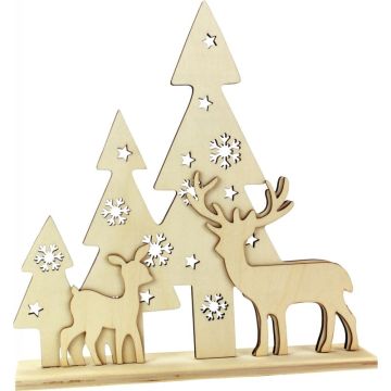 Scène de Noël en bois à poser