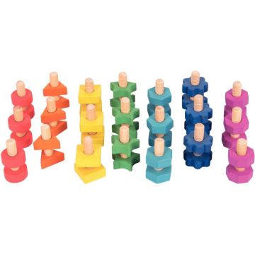 Lot de 42 vis et écrous en bois