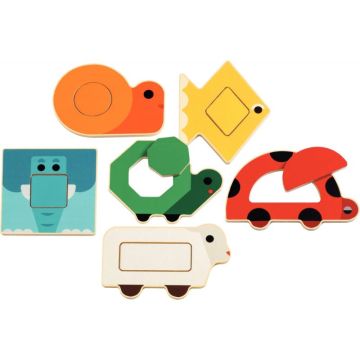 Boite de 6 puzzles d'encastrement en bois DuoBasic