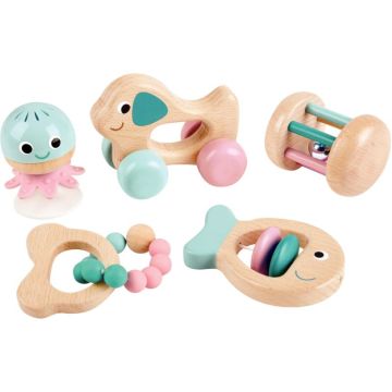 Coffret de 5 hochets sensoriels en bois