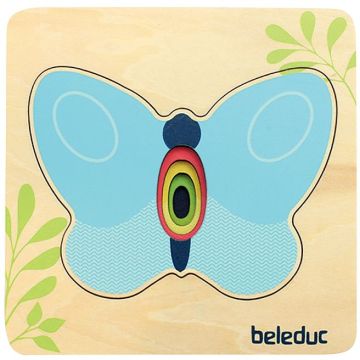 Encastrement 4 niveaux en bois, le papillon