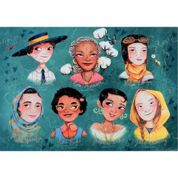 Puzzle en bois d'environ 100 pièces, les pionnières