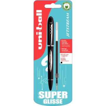 Blister de 1 stylo Jetstream noir + 1 recharge noire