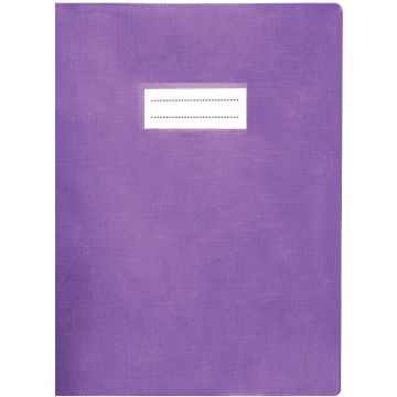 Paquet de 10 protèges-cahier luxe opaque avec rabats épaisseur 22/100ème 17x22 cm PVC cristal violet