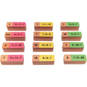 60 dominos multiplication en bois