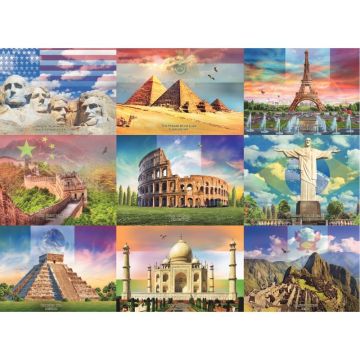 Puzzle XXL 200 pièces, les monuments du monde