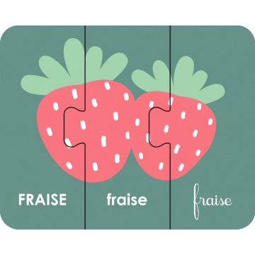 26 puzzles de 3 pièces recto verso alphabet