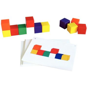 Jeu de 75 cubes géométriques + fiches