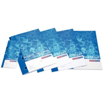 Registre d'appel journalier découpé à la marque Majuscule