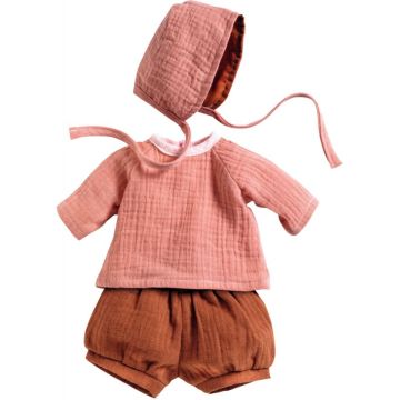Tenue 3 pièces pêche pour poupée 30 à 34 cm