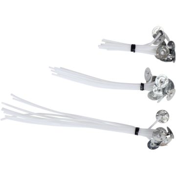 Sachet de 30 mèches assorties avec support pour bougies