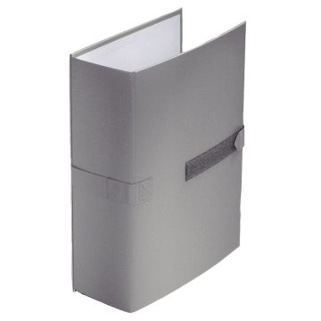 Chemise extensible en balacron avec velcro et rabat, gris