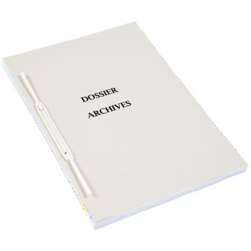 Boite de 100 relieurs d'archives blanc 8cm