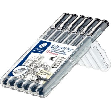 Pochette de 6 feutres pigment liner dont 2 gratuits