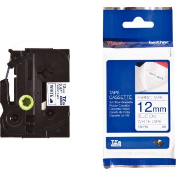Recharge de ruban BROTHER Textile bleu et blanc 12 mm
