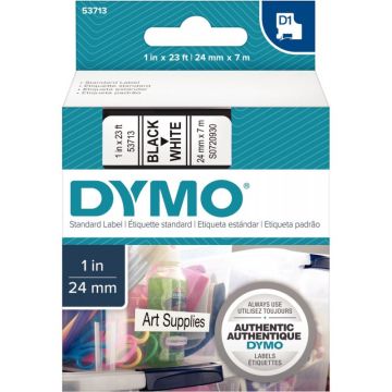 Recharge DYMO D1 24 mm x 7 m impression noir support blanc