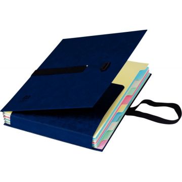 Chemise trieur extensible 12 compartiments, bleu foncé