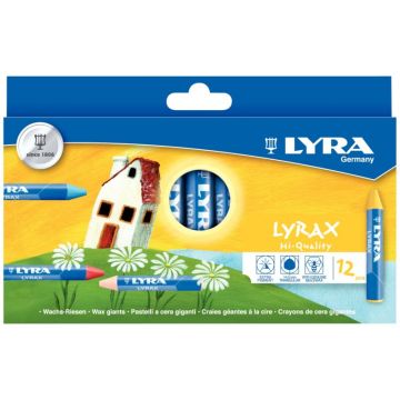 Étui de 12 craies cire Lyrax