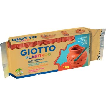 Pain de 1kg de pâte à modeler autodurcissante Plastiroc coloris terracotta