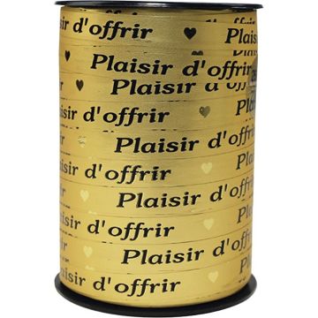 Bobine de bolduc Plaisir d'offrir 250mx10mm couleur or