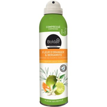 Aérosol 250ml désodorisant compressé fleur d'oranger bergamote