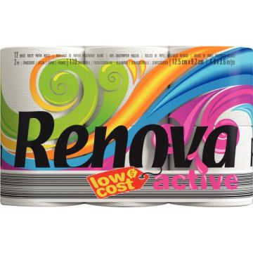 Lot de 108 rouleaux papier hygiènique Active 2 plis