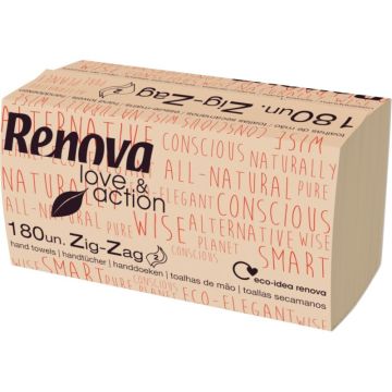 Carton de 2700 essuie-mains pliage V havane