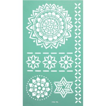 Lot de 3 pochoirs adhésifs motifs fantaisie