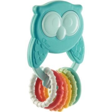 Hochet hibou avec 6 anneaux colorés CHICCO