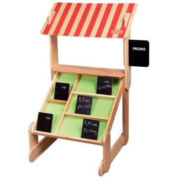 Etal de la marchande en bois