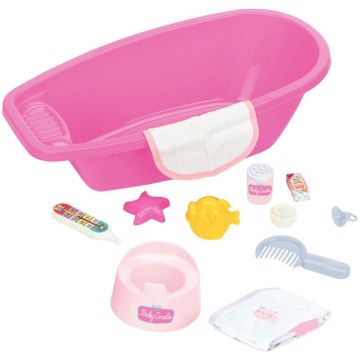 Baignoire pour poupée + accessoires de toilette