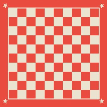 Tapis jeu de dame 100x100cm + 40 pièces