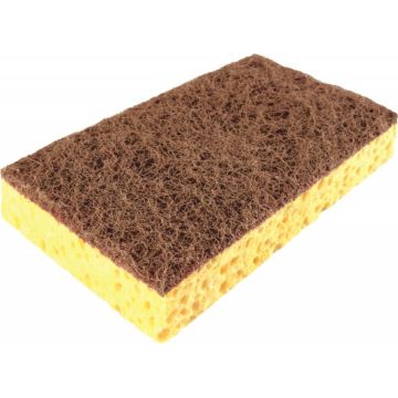 Lot de 10 éponges avec abrasif marron grand modèle