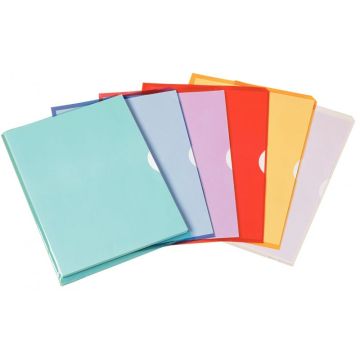 Boîte de 50 pochettes coin en PVC souple FARD'LISS, coloris assortis