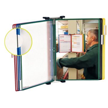 Ensemble mural de 10 pochettes pour format A4 à pivots