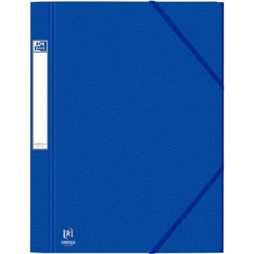 Chemise 3 rabats à élastiques EUROFOLIO Prestige en carte grainée 7/10ème, bleu foncé