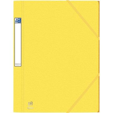 Chemise 3 rabats à élastiques EUROFOLIO Prestige en carte grainée 7/10ème, jaune