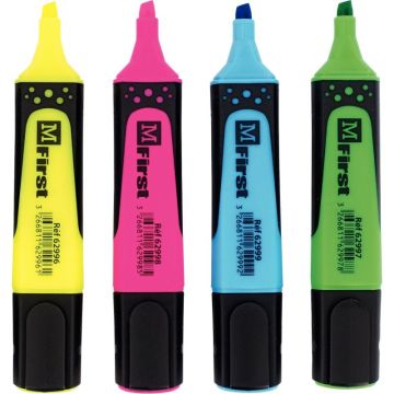 Pochette de 4 surligneurs grip MFirst assortis
